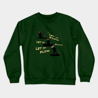 Festive Christmas Seasonal Holiday Kitesurfing 6 Crewneck Sweatshirt